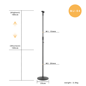 Giá đỡ micro sàn tròn MJ-04 Lebeth, giá đỡ micro có thể điều chỉnh chiều cao - Product Image 6
