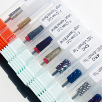 Foret à ongles en carbure violet 4XC 3XC, 3/32 po, à bout rond lisse et grand cylindre, pour manucure et pédicure - Vente chaude