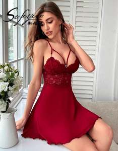 Sfy-y1599 Nuisette en soie de lait de haute qualité à bretelles, style pur désir, pyjama dos nu, lingerie sexy pour femme - Product Image 5