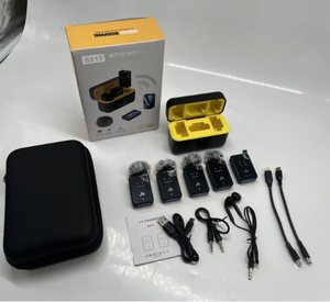 Micrófonos Inalámbricos Omnidireccionales Profesionales de Estudio con 4 Micrófonos SX12, Micrófono de Solapa para iPhone y Android, Transmisión en Vivo - Product Image 2