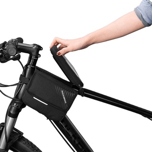 <span class=keywords><strong>ROCKBROS</strong></span> 6.0英寸自行车车把顶管 Pannier 袋与触摸屏手机壳自行车配件前框架手机袋 - Product Image 1