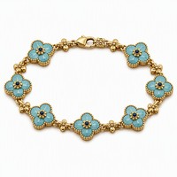 Ensemble Collier, Boucles d'Oreilles et Bracelet Fleur Opale Plaqué Or Style Médiéval Vintage en Alliage 80G 20G 40G