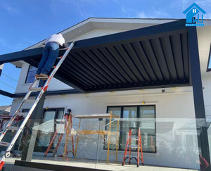 Nhà ngọt ngào cơ giới Louvre pergola mở và đóng mái với đèn LED - Product Image 4