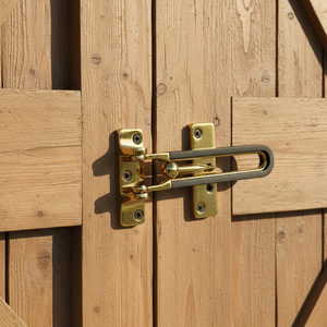 Garde de porte couleur <span class=keywords><strong>or</strong></span> en alliage de zinc avec <span class=keywords><strong>boucle</strong></span> de sécurité en caoutchouc noir garde de porte boulon serrure de sécurité de porte - Product Image 3