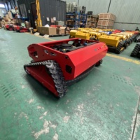 Tondeuse à gazon télécommandée à chenilles en caoutchouc pas chère, tondeuse à gazon robotisée puissante, tondeuse à gazon RC pour usage domestique et jardin.