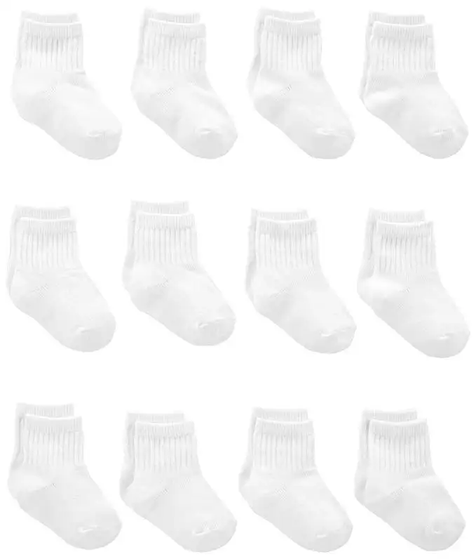 Newborn Organic Cotton plain baby socks