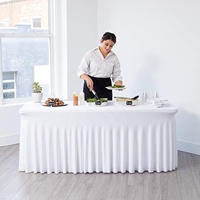 Nappes de table en spandex pour tables rectangulaires de 6 pieds et 8 pieds