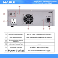 NAPUI 2KW Konverter Frekuensi Sumber Daya AC PA9520 110V-220V 400Hz Pasokan Gelombang Sinus Standar 50/60Hz RS-232/RS485