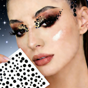 1 feuille d'autocollants multicolores à paillettes pour le <span class=keywords><strong>visage</strong></span> et le corps, outils de maquillage auto-adhésifs avec - Product Image 3