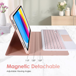 เคสคีย์บอร์ดแบบทัชแพดสำหรับ iPad (A16) รุ่นที่ 11 ปี 2025 / รุ่นที่ 10 ปี 2022 พร้อมทัชแพดหลายจุด ฝาปิดคีย์บอร์ดแม่เหล็กพร้อมที่ใส่ปากกา - Product Image 5