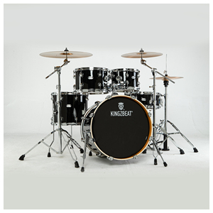 KINGZBEAT - Juego de Batería Acústica Clásica de 22 Pulgadas y 5 Piezas con Cubierta de PVC y Madera de Álamo para Principiantes - Product Image 2