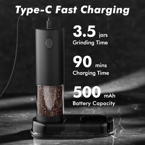 Juego de Molinillos Eléctricos de Sal y Pimienta, Recargables por USB, Automáticos, con Luz <span class=keywords><strong>LED</strong></span>, Capacidad de 100 ml - Product Image 2