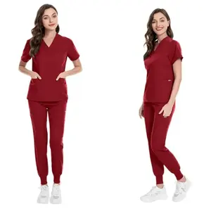 <span class=keywords><strong>ชุด</strong></span>สครับผิวหน้า 14 สี <span class=keywords><strong>ชุด</strong></span>สูทผู้หญิงคุณภาพสูง คอวีแบบมีกระเป๋า <span class=keywords><strong>ชุด</strong></span>สองชิ้น <span class=keywords><strong>ชุด</strong></span>ยูนิฟอร์มแพทย์ พยาบาล <span class=keywords><strong>ชุด</strong></span>ทำงานโรงพยาบาล เนื้อผ้าหนา - Product Image 3