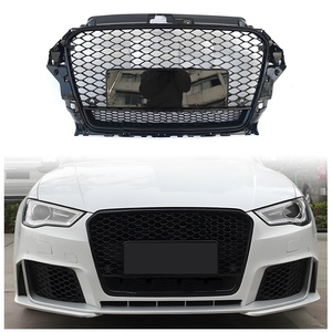 Grille de pare-chocs avant <span class=keywords><strong>A3</strong></span> <span class=keywords><strong>8v</strong></span> pour <span class=keywords><strong>Audi</strong></span> <span class=keywords><strong>A3</strong></span> S3 2014 2015 2016 Remplacer la grille de sport en <span class=keywords><strong>nid</strong></span> <span class=keywords><strong>d</strong></span>'<span class=keywords><strong>abeille</strong></span> noire brillante style RS3 avec Quattro - Product Image 4