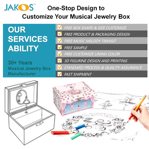 Boîte à bijoux musicale Jakos Fairy - Cadeau idéal pour <span class=keywords><strong>les</strong></span> anniversaires, Noël et <span class=keywords><strong>les</strong></span> fêtes des filles - Boîte à musique pour enfants - Product Image 5