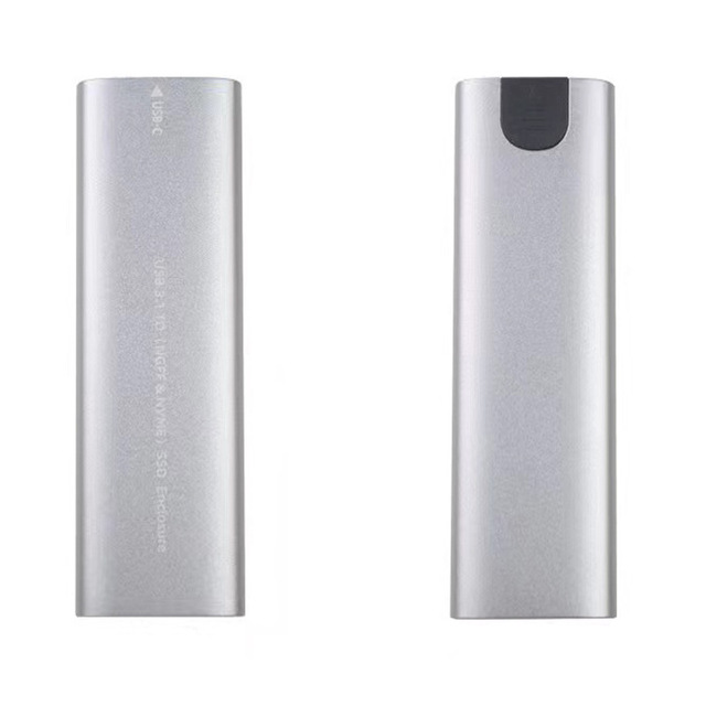 Customizable Logo Free Tool Aluminum Alloy Dual Protocol Type-C M.2 NVMe NGFF SSD Enclosure USB 3.1 PCIe SATA Mobile SSD Case