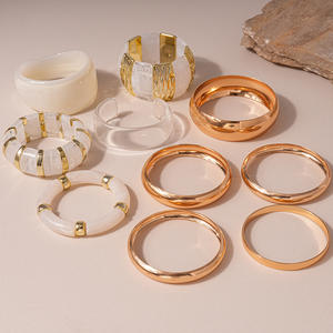 KAIMEI-Bracelet de Luxe en Résine à Vague Irrégulière Teinte en <span class=keywords><strong>Blanc</strong></span> Plaqué Or 18k, Nouveauté 2025 - Product Image 6