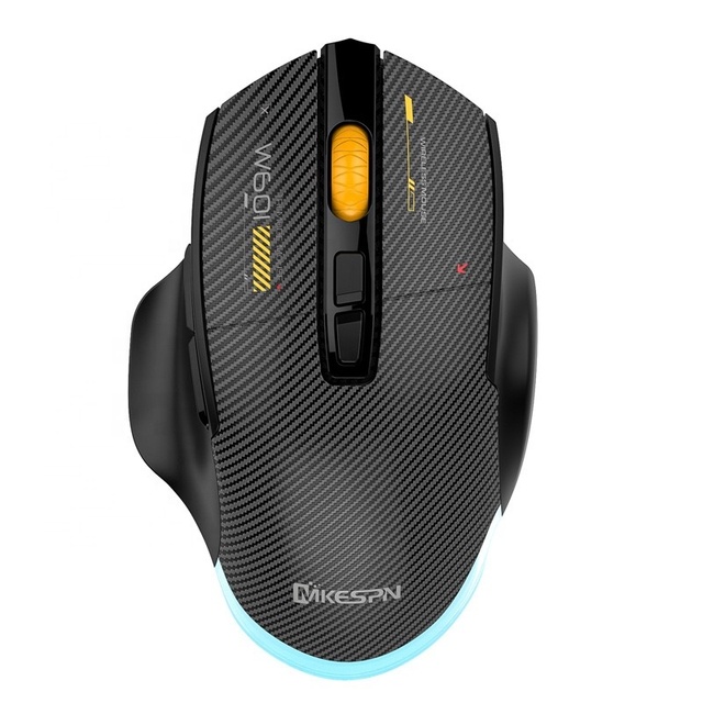 W601 Ergonomic 2.4G Tri-Mode Wireless BT Rechargeable Silent Mouse 12800 DPI 7 Button Programming Gaming Mouse A-1170