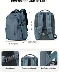 Mochilas de viaje con diseño multibolsillo de gran capacidad personalizadas para hombres y mujeres mochilas aprobadas para vuelos generales - Product Image 2