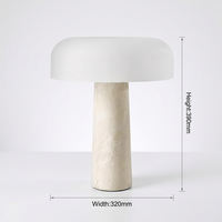 Lampe de table LED en travertin de style nordique minimaliste, interrupteur à bouton-poussoir, salon, chambre à coucher, chevet, chambre d'enfant, Wabi-sabi