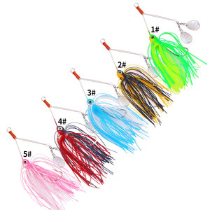 HENGJIA 0.39oz Spinnerbait in Acciaio Inossidabile, Jig in Metallo, <span class=keywords><strong>Esche</strong></span> da <span class=keywords><strong>Pesca</strong></span> <span class=keywords><strong>con</strong></span> Gonna in Silicone - Product Image 2
