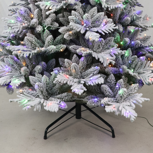 Árbol de Navidad Artificial Esmerilado de Lujo Ecológico de 180 cm con Luces LED de Colores Preinstaladas para Uso Doméstico y Comercial - Product Image 4