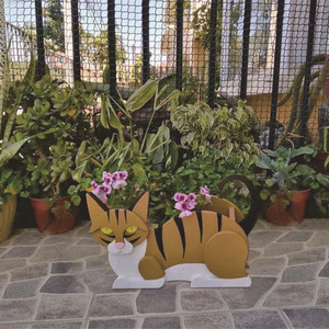 Venta caliente Animal Jardín Decoración Macetas al aire libre Acrílico <span class=keywords><strong>Soporte</strong></span> de flores con forma de gato - Product Image 3