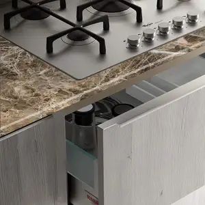 ORON yüksek kalite kahverengi kabuğu ve sopa vinil kendinden yapışkanlı su geçirmez 3D duvar çıkartmaları mermer duvar kağıdı mutfak için
