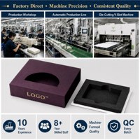 Boîte cadeau coulissante en carton avec logo personnalisé, style tiroir, avec manchon et insert EVA de forme personnalisée.