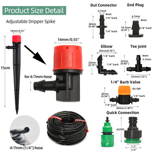 Arroseur automatique réglable de 13 cm <span class=keywords><strong>à</strong></span> insertion au sol, kit d'irrigation <span class=keywords><strong>goutte</strong></span> <span class=keywords><strong>à</strong></span> <span class=keywords><strong>goutte</strong></span> pour fleurs, ensemble d'atomisation - Product Image 3
