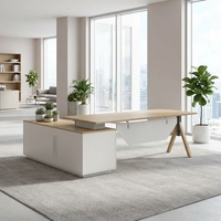 Bureau de direction moderne en mélamine LIWEI, installation facile, avec structure métallique, bureau ergonomique personnalisé pour le patron