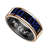 Anillo Inteligente SQY01 con Pantalla Digital, Resistente al Agua IP68, Monitor de Actividad Física, Sueño y Salud, Metálico
