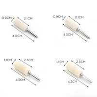 Roue et tampon de polissage professionnels en feutre de laine cylindrique personnalisables OEM avec tige de 1/4 po