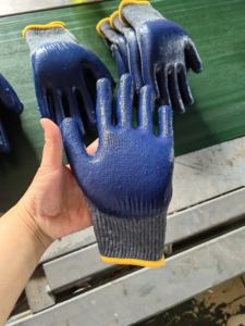 CE ISO9000 certificado suave pequeño barato algodón rojo látex recubierto guante EN388 guantes de látex rojo para el mercado de EE. UU. - Product Image 6