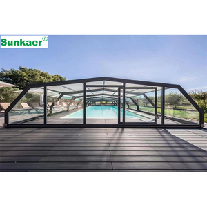 Chất lượng đảm bảo hồ bơi ngoài trời bao gồm có thể thu vào Polycarbonate sunroom hồ bơi bao vây ngoài trời sunroom - Product Image 5