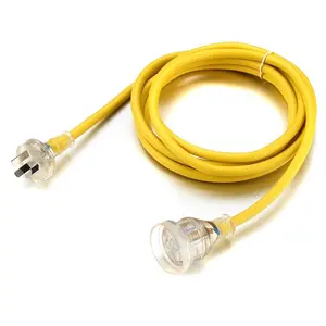 JH High Quality Yellow and Orange Australian SAA Outdoor and Indoor Use Extension Lead Australia Extension Cord