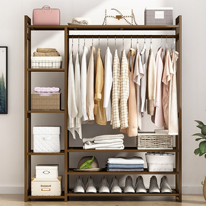 Tendedero <span class=keywords><strong>de</strong></span> Ropa Moderno y Sencillo <span class=keywords><strong>de</strong></span> <span class=keywords><strong>Madera</strong></span> Maciza, Ahorra Espacio, con Almacenamiento para Abrigos y Sombreros, para Dormitorio, Muebles para el Hogar - Product Image 1