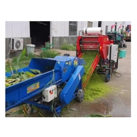 Mini machine à emballer entièrement automatique de presse à balles pour ensilage de maïs paille de foin en Indonésie