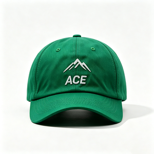หมวกแก๊ปผ้าแคนวาสสีเขียว 6 แผง ปักลาย 3 มิติ โลโก้ ACE Mountain  แบบนุ่ม สไตล์เบสบอล  สำหรับทุกเพศ เหมาะสำหรับกิจกรรมกลางแจ้งและสวมใส่ลำลอง - Product Image 4