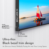 Pantalla de proyector CLR UST de marco fijo de 100 pulgadas 4K Ultra HD, tecnología de la T-PRISM, optimizada para proyectores de alcance ultracorto