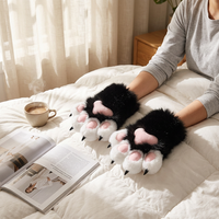 Gants de cosplay Furui Beast en similicuir avec griffes colorées et ongles couineurs pour adultes unisexes