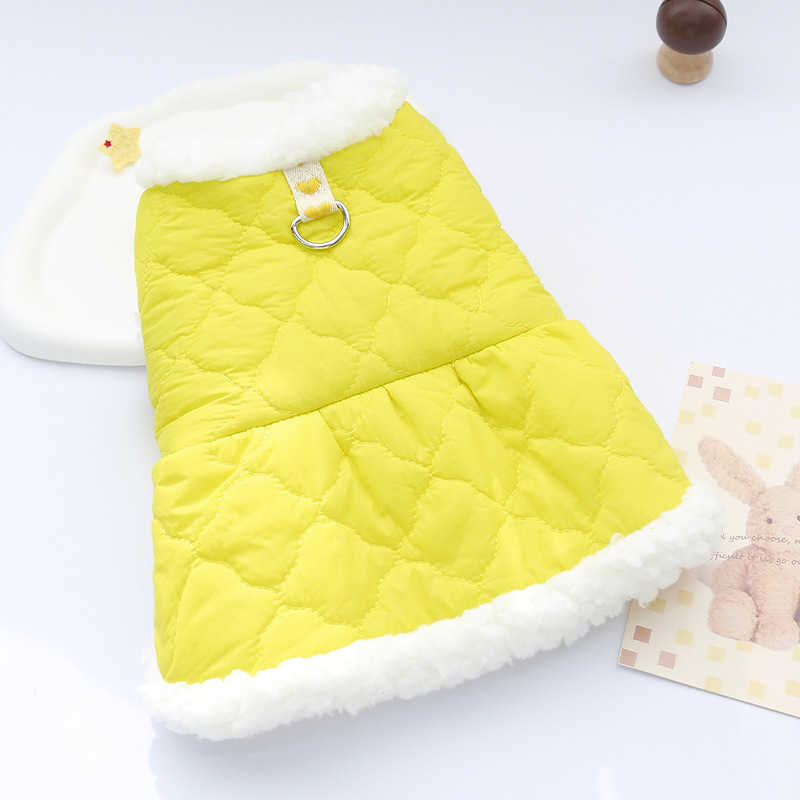 Lambswool cotton skirt - yellow