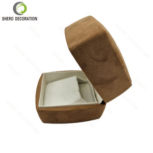 Caja de Joyería de Terciopelo de Ante Personalizada, Forma Cuadrada, para Anillos, Pendientes, Pulseras, Collares, Empaque de Boda con Logotipo - Product Image 1