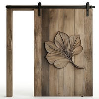 Panneau décoratif en relief 3D, sculpture sur bois massif, porte coulissante, séparateur de pièce, porte de grange intérieure, panneau mural personnalisé, décoration intérieure