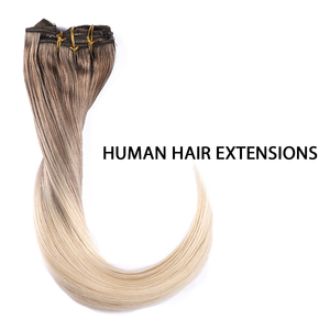 Clip di colore <span class=keywords><strong>biondo</strong></span> ombre all'ingrosso nelle estensioni dei capelli 100% vergine remy estensioni dei capelli molto spesse capelli naturali - Product Image 6