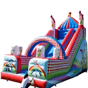 Château gonflable géant personnalisé et écologique avec toboggan, capacité <span class=keywords><strong>20</strong></span> enfants, idéal <span class=keywords><strong>pour</strong></span> la <span class=keywords><strong>location</strong></span> commerciale et les fêtes - Product Image 1