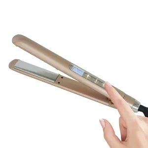 Styler in ferro piatto di alta qualità con piastra in ceramica a doppia tensione con indicatore LED a spruzzo