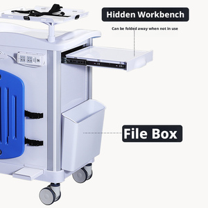 Carrito <span class=keywords><strong>de</strong></span> tratamiento <span class=keywords><strong>de</strong></span> emergencia para hospitales ABS, venta directa <span class=keywords><strong>de</strong></span> fábrica, compatible con personalización OEM y ODM para salas médicas - Product Image 4