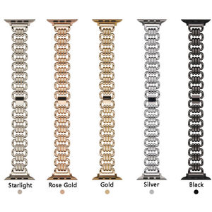 Correa de Metal para Mujer para <span class=keywords><strong>Apple</strong></span> <span class=keywords><strong>Watch</strong></span>, Banda de 46 <span class=keywords><strong>mm</strong></span>, 42 <span class=keywords><strong>mm</strong></span>, 49 <span class=keywords><strong>mm</strong></span>, 41 <span class=keywords><strong>mm</strong></span>, 45 <span class=keywords><strong>mm</strong></span>, 44/<span class=keywords><strong>40</strong></span> <span class=keywords><strong>mm</strong></span>, 11, 10, 9, 8, 7, <span class=keywords><strong>SE</strong></span>, 6, 5, Ultra, Brazalete para Dama - Product Image 2