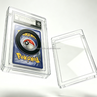 Estuche Protector Acrílico Transparente Personalizado SYP para Tarjetas Pokémon Graduadas, Carcasa Rígida Transparente con Anillo Magnético Resistente a Arañazos para P SA